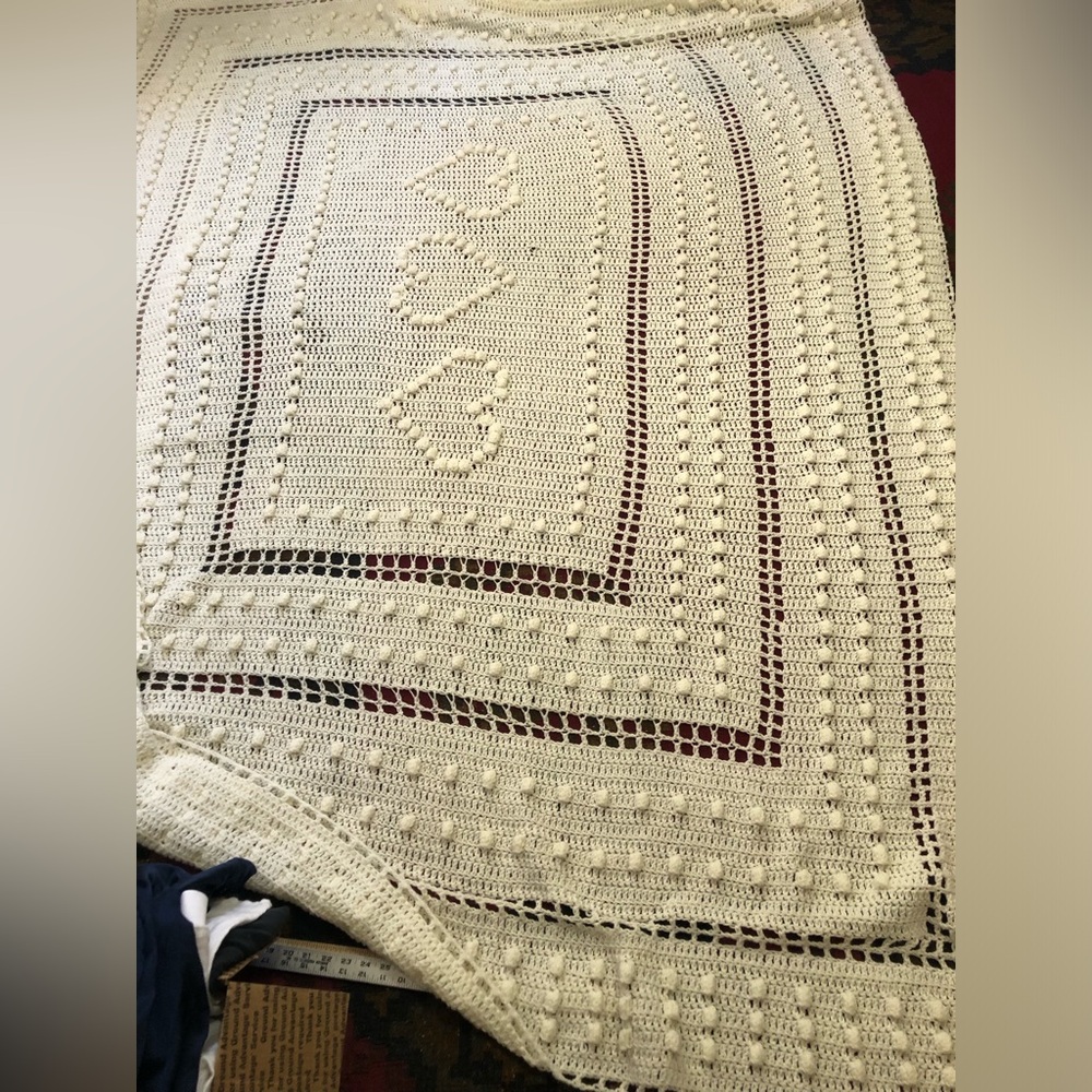 King size Handmade‎ Granny Square knitted crochet blanket